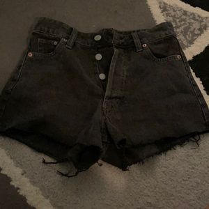 black vintage jean shorts